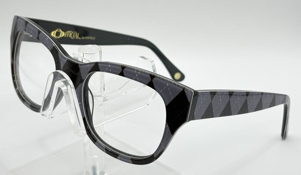 Official by Vontelle Medgar Eyeglasses Gray Pattern Women Medium Large